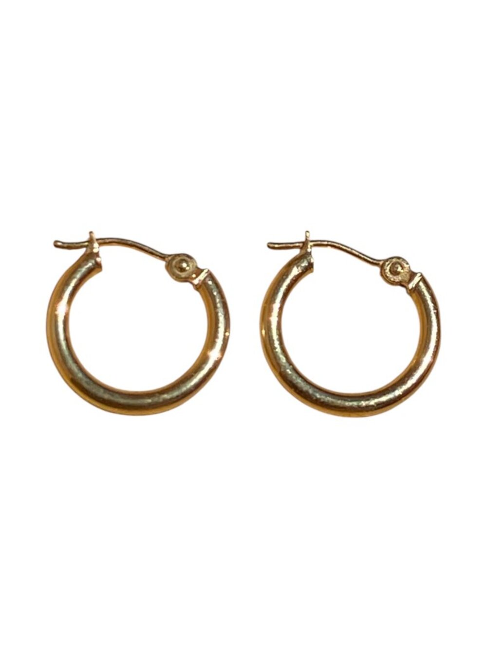 14K Yellow Gold Huggie Hoop Earrings, 0.9g
